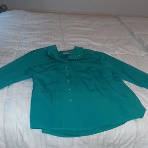 Womens blue long sleeve top